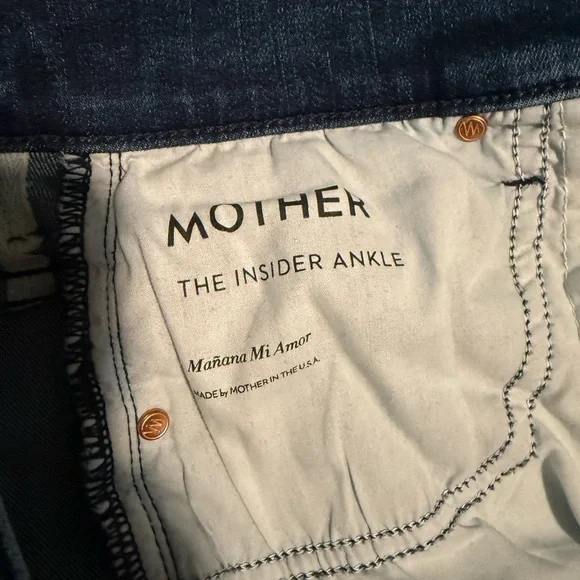 MOTHER The Insider Ankle Jeans Manana Mi Amor size 26 - Picture 3 of 11